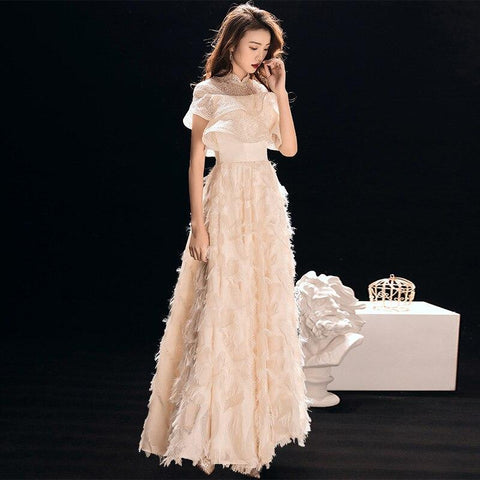 2020 Sale Cocktail Dress Bridal Toast 2020 New Autumn And Winter Banquet Elegant Mid Long Party Show Host Thin Evening Dress