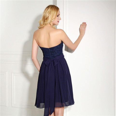 10% Real Photos Navy Blue Cocktail Dress Sexy Chiffon Knee Length Short Homecoming Party Gown Plus Size